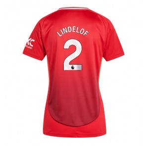 Billiga Manchester United Victor Lindelof #2 Hemmatröja Dam 2024-25 Kortärmad